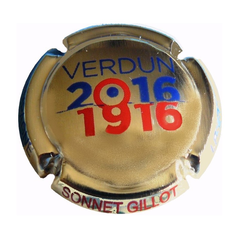 Sonnet Gillot Verdun 1916-2016 or/bleu/rouge